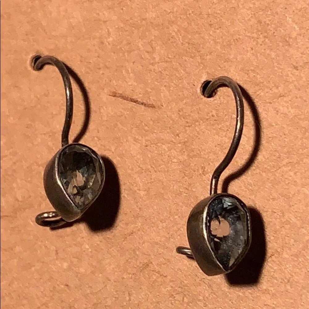Antique/vintage aquamarine set in sterling silver - Picture 7 of 13